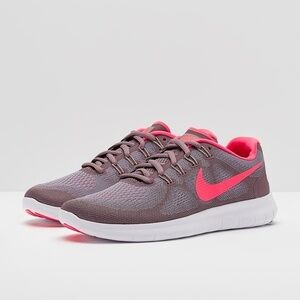 Nike Womens Free RN‎ Sneaker Provence Purple/Hot Punch/Taupe Grey Shoes S…